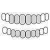 6 Top & 6 Bottom 10K White Gold Starburst Cut Custom Grillz