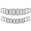 6 Top & 6 Bottom 925 Sterling Silver Diamond Dust With White Border Custom Grillz