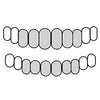 6 Top & 6 Bottom Real 925 Sterling Silver Custom Grillz Diamond Dust Starburst Cuts Teeth Grill