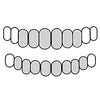 6 Top & 8 Bottom 10K White Gold Starburst Cut Custom Grillz