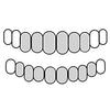 6 Top & 8 Bottom 925 Sterling Silver Grillz Plain Gap Bars Open Teeth Custom Fitted Grills
