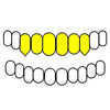 6 Top Real 10K Gold Four-Open Vampire Fang Custom Grillz