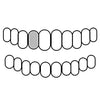 7 Real 10K White Gold Single Cap Custom Grillz (Choose Any Tooth)