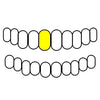 8 10K Gold Cap Diamond-Dust Diamond Cut Single Custom Grillz (Choose Tooth)