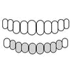 8 Bottom 925 Sterling Silver Diamond Dust With White Border Custom Grillz
