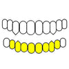 8 Bottom Gold Plated over 925 Silver Diamond-Cut Dust Vampire Fangs Custom Grillz