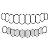 8 Bottom-Si 925 Sterling Silver Real Natural Diamonds Custom Grillz