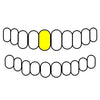 8 Real 10K Two-Tone Diamond Dust Custom Single Cap (Choose Tooth)