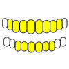 8 Top & 6 Bottom Gold Plated Solid 925 Sterling Silver Permanent Cuts Perm Custom Grillz