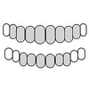 8 Top & 6 Bottom Real 925 Sterling Silver Custom Grillz Diamond Dust Starburst Cuts Teeth Grill