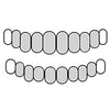 8 Top & 8 Bottom 10K White Gold Starburst Cut Custom Grillz