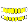 8 Top & 8 Bottom Real Solid 10K Gold Teeth Plain Custom Grillz