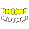8 Top Gold Plated over 925 Silver Two-Tone Diamond-Cut Custom Grillz