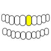 9 Real 10K Two-Tone Diamond Dust Custom Single Cap (Choose Tooth)