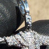 925 Silver Christ The Redeemer 0.4CT Moissanite Pendant 1.25"