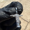 925 Silver Christ The Redeemer 0.4CT Moissanite Pendant 1.25"