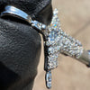 925 Silver Christ The Redeemer 0.4CT Moissanite Pendant 1.25"