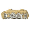 925 Silver Custom Grillz Diamond Dust With Diamond-Cuts Open Face Incisor Teeth