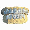 925 Silver Diamond-Cut w/Diamond Dust Single Caps Perm Look Custom Grillz