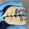 925 Silver Diamond-Cut w/Diamond Dust Single Caps Perm Look Custom Grillz