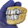 925 Silver Diamond Dust Diamond Cuts Vampire Fangs Custom Grillz