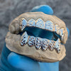 925 Silver Diamond Dust Diamond Cuts Vampire Fangs Custom Grillz