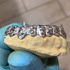 925 Silver Diamond Dust Diamond Cuts Vampire Fangs Custom Grillz