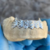 925 Silver Diamond Dust Diamond Cuts Vampire Fangs Custom Grillz