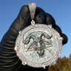 925 Silver Moissanite VVS1 Baphomet Goat Devil Medallion Pendant