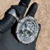 925 Silver Moissanite VVS1 Baphomet Goat Devil Medallion Pendant