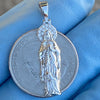 925 Silver Virgin Mary Figure Pendant La Virgen de Guadalupe Small 1"