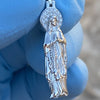 925 Silver Virgin Mary Figure Pendant La Virgen de Guadalupe Small 1"