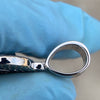 925 Silver Virgin Mary Pendant Figure CZ Dije La Virgen de Guadalupe Large 2.5"