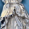 925 Silver Virgin Mary Pendant Figure CZ Dije La Virgen de Guadalupe Large 2.5"