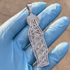 925 Silver Virgin Mary Pendant Figure CZ Dije La Virgen de Guadalupe Large 2.5"