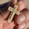 925 Sterling Silver 0.54CT Moissanite Double Cross Pendant