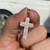 925 Sterling Silver 0.54CT Moissanite Double Cross Pendant