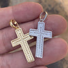 925 Sterling Silver 0.54CT Moissanite Double Cross Pendant