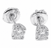 925 Sterling Silver 0.6CT TW Moissanite Stud EarringsRound Pass Diamond Tester 4MM