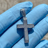 925 Sterling Silver 0.82CT VVS1 Moissanite Iced Flooded Out Cross Pendant  1"