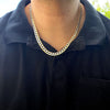 925 Sterling Silver 2-Tone Chain 20" Diamond Cut 8MM