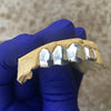 925 Sterling Silver 4 Tooth /1 Open Custom Side Teeth Grillz