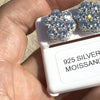 925 Sterling Silver 8.40 CTW VVS Moissanite Honeycomb Cluster Earrings Big 15mm