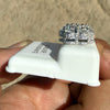925 Sterling Silver 8.40 CTW VVS Moissanite Honeycomb Cluster Earrings Big 15mm