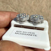 925 Sterling Silver 8.40 CTW VVS Moissanite Honeycomb Cluster Earrings Big 15mm
