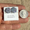 925 Sterling Silver 8.40 CTW VVS Moissanite Honeycomb Cluster Earrings Big 15mm