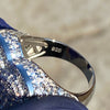 925 Sterling Silver Big Huge Heart Shaped Ring Iced Flooded Out CZ