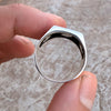 925 Sterling Silver Blackened Oxidized Ace of Spades Poker Ring