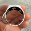 925 Sterling Silver Blackened Oxidized Ace of Spades Poker Ring