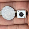 925 Sterling Silver Blackened Oxidized Ace of Spades Poker Ring